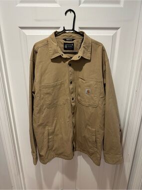Carhartt Tan Duck Canvas Shirt Jacket